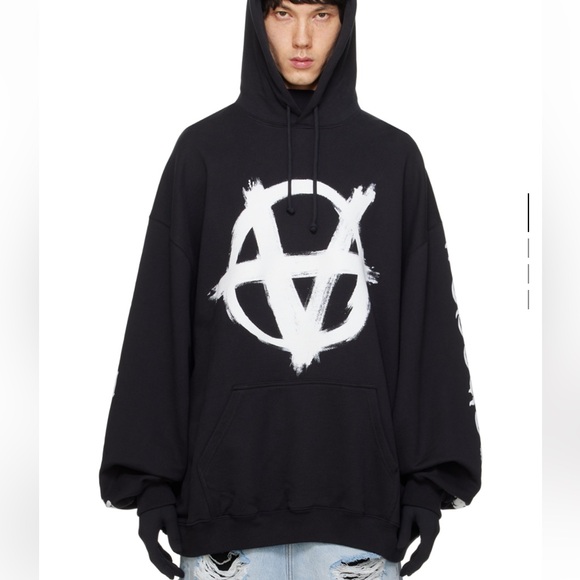 Vetements Other - VETEMENTS Anarchy Black Hoodie